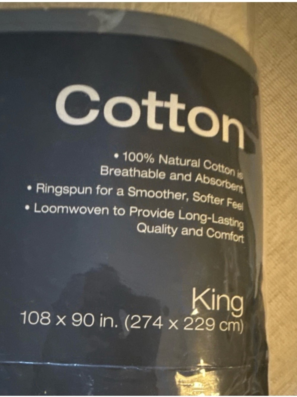Vellux Cotton King Blanket - Cream - Picture 2 of 3